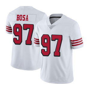 Atacado Homens 85 George Kittle 97 Nick Bosa San Francisco Futebol Jersey Qualidade Bordado Costurado Uniforme de Futebol Americano - Product Image 5