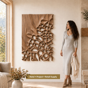 Decoración Moderna <span class=keywords><strong>para</strong></span> el Hogar, Arte de Pared Abstracto Hecho a Mano, Obra de Arte en Técnica Mixta, Pintura Tallada en Madera, <span class=keywords><strong>Cuadros</strong></span> de Pared 3D - Product Image 6