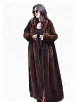 Nouveau Manteau en Fausse Fourrure Haut de Gamme 2026, Manteau en Fourrure de Vison Écologique, Manteau en Fourrure, Style Ample et Allongé, Manteau Pull pour Femme