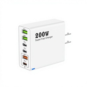 อะแดปเตอร์และเครื่องชาร์จแบบเต็มกำลัง 200W รองรับ PD และ QC 3.0 หลายพอร์ต - Product Image 1