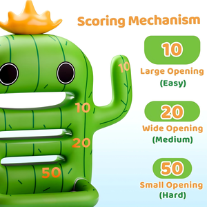 <b>Inflatable</b> Cactus Ring Toss <b>Game</b> with Scoring Holes for Pool & Indoor Outdoor Play - Product Image 5
