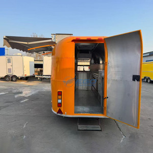 Remolque de Lujo Pequeño para Hot Dogs, Camión Móvil Naranja para Café con Equipamiento de Cocina, Quiosco Móvil, Camión de Comida, Remolque de Comida - Product Image 3
