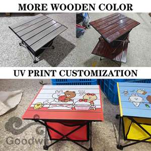 Table pliante portable légère noire, table de camping en aluminium pliable avec <span class=keywords><strong>sac</strong></span> pour l'extérieur, la randonnée, le trekking - Product Image 4