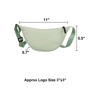 Sac bandoulière unisexe en nylon avec fermeture éclair, mini sac de voyage pour hommes et femmes - Product Image 3