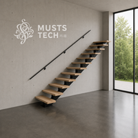Escalier mono-à-capillaire minimaliste d'intérieur haut de gamme, avec approbation d'échantillon par le fabricant
