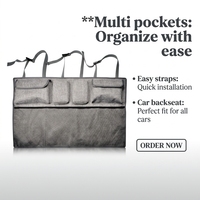 Organisateur de siège arrière de voiture imperméable en Oxford, sac de rangement multi-poches avec support pour tablette pour les voyages en famille
