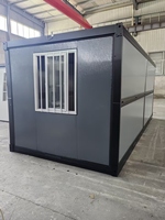 Maison conteneur pliable en acier préfabriquée modulaire portable de 20 pieds pour commerces et dortoirs
