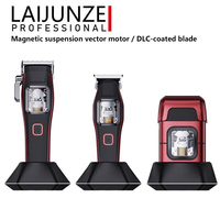 Tondeuse à cheveux sans fil Laijunze Maglev Vector Motor 2600mAh DLC Blade Pro 3 en 1, kit de rasoir à barbe pour homme avec station de charge