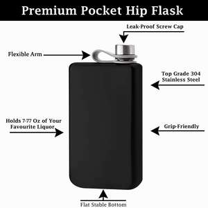 Flacon portable de 8 oz en acier inoxydable pour vin, alcool, whisky, <span class=keywords><strong>liqueur</strong></span>, flacon de hanche en métal, style russe et allemand - Product Image 3