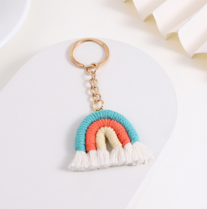 Portachiavi a maglia arcobaleno personalizzato regalo fatto a mano con ciondolo arcobaleno portachiavi regalo promozionale portachiavi regalo <span class=keywords><strong>per</strong></span> <span class=keywords><strong>lei</strong></span> - Product Image 3