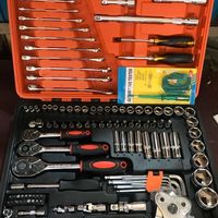 Kit d'outils de réparation automobile 121 pièces, ensemble d'entretien automobile 120 1+Clé à douille combinée, kit combiné pour la maison