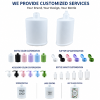 Bouteilles à pompe en plastique PP blanc de 500 ml, bouteilles distributrices vides en gros pour hôtel et usage domestique, désinfectant pour les mains, savon liquide et lotion