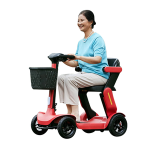 Scooter eléctrico plegable de 4 ruedas con Motor sin escobillas de 250W <span class=keywords><strong>para</strong></span> personas mayores, batería de iones de litio, ciclomotor eléctrico inteligente, rango de 40KM - Product Image 3