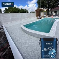 Peinture murale et de sol époxy en gros, peinture à base d'eau, revêtement en pierre naturelle, résine, pierre lavée pour piscine