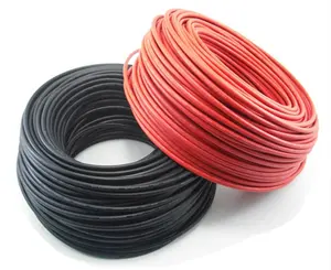 TUV Approval Red Black DC 4MM2 6MM2 10MM2 16MM2 PV Solar Power Cable Wire for Solar Panel