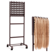 Support de tressage rotatif personnalisé pour le tressage des cheveux, support de séparateur de cheveux en bois à 144 chevilles, support d'extension de cheveux