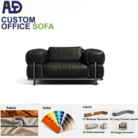 Fauteuil d'appoint moderne Aston en cuir, sectionnel, avec éponge haute densité, structure en bois, idéal pour le bureau