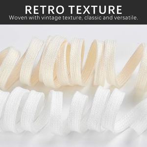 Lacets plats en coton de haute qualité de 8 mm, double couche pour baskets, bottes en toile, lacets en coton en vrac, vente en gros - Product Image 3