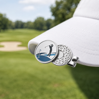 Clip magnétique durable pour chapeau de golf, ensemble de marqueurs de balle de golf personnalisés avec logo, accessoires de golf légers en acier inoxydable