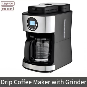 <span class=keywords><strong>Cafetera</strong></span> <span class=keywords><strong>de</strong></span> <span class=keywords><strong>Goteo</strong></span> <span class=keywords><strong>de</strong></span> 12 Tazas y 1.8L <span class=keywords><strong>con</strong></span> <span class=keywords><strong>Molinillo</strong></span> <span class=keywords><strong>de</strong></span> Cuchillas <span class=keywords><strong>Incorporado</strong></span> - Temporizador Programable <span class=keywords><strong>de</strong></span> 24H, Botones Dobles, Protección Contra Sobrecalentamiento, 220-240V, 950W - Product Image 2