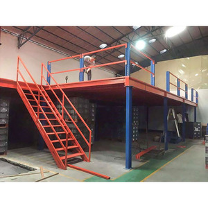 Công nghiệp kho thép tầng lửng nền tảng Heavy Duty đa cấp Loft Giá gác mái lưu trữ Kệ hệ thống sàn - Product Image 1