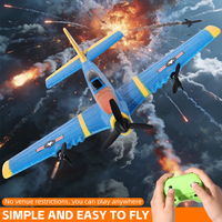Avion RC P-51 Mustang 2CH 2.4G en mousse EPP 150m Classique RTF Jouet volant d'extérieur pour enfants