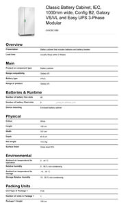 Gabinete de Baterías Clásico Schneider GVSCBC10B2 IEC de 1000 mm de <span class=keywords><strong>Ancho</strong></span>, Configuración B2 para Galaxy VS/VL y Easy UPS Trifásico Modular - Product Image 5