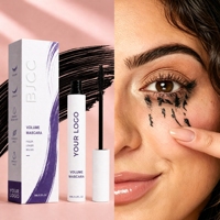 Mascara 4D en fibres de soie de luxe pour un volume et une longueur supplémentaires, logo personnalisé, brosse épaisse, maquillage des yeux OEM, mascara liquide volumisant 5D