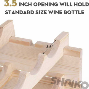 Étagère à vin en bois massif personnalisable de haute qualité, étagère à vin empilable multicouche pour bar à domicile, <span class=keywords><strong>cave</strong></span>, restaurant - Product Image 5
