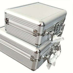 Maletín Portátil Ligero Multiusos de Aleación de Aluminio con Candado de Combinación, Caja de <span class=keywords><strong>Herramientas</strong></span> DIY, OEM, Impermeable, de Cuero, Metal y Madera - Product Image 5