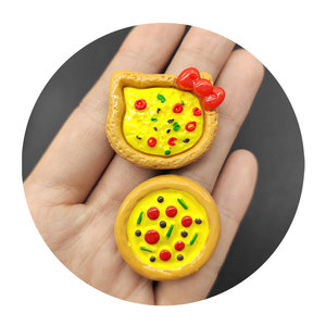 100 Pezzi Decorazioni <span class=keywords><strong>in</strong></span> Resina Simulazione <span class=keywords><strong>Pizza</strong></span> Gatto Cartoon Ornamenti Piatti Mini Cibo Fai-da-Te per Casa delle Bambole Miniature Decorative - Product Image 1