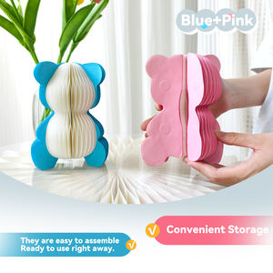 Décoration de fête de révélation du sexe en gros : Ensemble <span class=keywords><strong>garçon</strong></span> et fille, centres de table en papier nid d'abeille pour baby shower, événement, toile de fond photo - Product Image 5