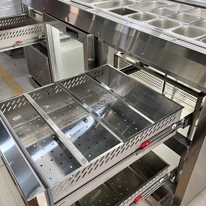 Banco Espositivo Elettrico Commerciale Zunke in Acciaio Inox <span class=keywords><strong>per</strong></span> Preparazione <span class=keywords><strong>Pizza</strong></span> e Esposizione Insalate/Sandwich <span class=keywords><strong>per</strong></span> Ristoranti e Pizzerie - Product Image 5