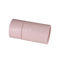 Logo personnalisé haut de gamme 50ml 100ml rose mat bouteille de parfum carton boîte ronde emballage boîte de parfum cylindrique