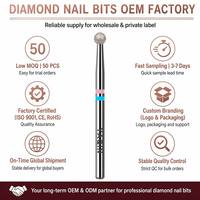 Forets à ongles professionnels Flame Diamond pour éliminer les cuticules et nettoyer les peaux mortes – Outils de préparation pour manucure en salon et à domicile