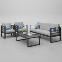 Ensemble de canapés modernes pour l'extérieur, chaise de loisirs, meubles de luxe en teck pour patio, balcon, jardin, imperméable et durable