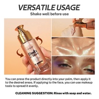 12 pièces/boîte, surligneur argenté, doré, brun, or rose, brillant, scintillant, illuminateur, paillettes liquides pour le corps
