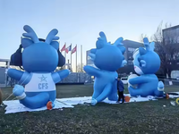 Ballon gonflable géant personnalisé en PVC Oxford avec personnage de dessin animé imprimé pour publicité extérieure