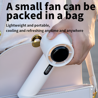 Nouveau mini-ventilateur portable turbo haute vitesse à moteur sans balais, en plastique, pour rafraîchissement par glace, idéal pour le camping, la table, la maison et la voiture