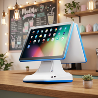 Système de point de vente tout-en-un avec écran tactile capacitif de 15,6 pouces pour restaurants, processeur Intel Core I5, caisse enregistreuse POS