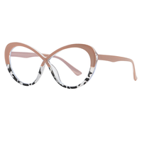 Gafas de Moda Personalizadas con Diseño Ovalado Cruzado y Montura de Gafas con Filtro de Luz Azul para Mujer