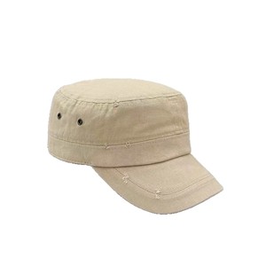 Gorra Plana de Algodón con Diseño Desgarrado, Unisex, para Primavera y Otoño, Transpirable, para Adultos, Beige Marrón - Product Image 5
