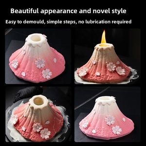 AKOKO Flame Mountain francés tridimensional volcánico Mousse <span class=keywords><strong>molde</strong></span> de silicona herramientas para pasteles con fácil desmoldeo - Product Image 3
