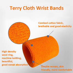 Hàng Mới Về 2023 Băng Thấm Mồ Hôi Vải Cotton Dày Băng Thấm Mồ Hôi Cổ Tay Cho Nam Và Nữ Thể Thao Thể Thao Quần Vợt Phòng Tập Thể Dục - Product Image 5