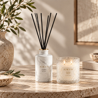 AIKUN  ODM Coffret Cadeau Parfum Personnalisé Contrôle Qualité Rigoureux Marque Privée Diffuseur à Bâtonnets et Bougie Parfumée