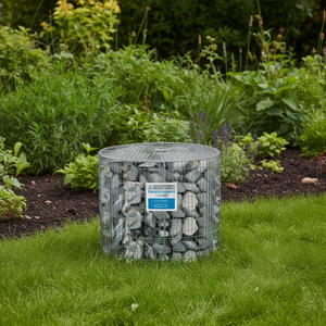 Cesto Gabion in Ferro Zincato Argento 30x30x60 Cm per Decorazione Giardino Esterno - Product Image 3