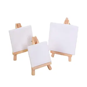 8*15cm Mini easel With 10*10cm Canvas for kids solid wooden easel canvas small easel multi size