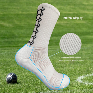 Tùy Chỉnh Nhiều Màu Sắc Bóng Đá Vớ Thể Thao Người Đàn Ông Cotton Chống Trượt Crew Bóng Đá Grip Vớ - Product Image 6