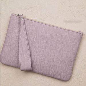 Wholesale Pebbled Pu Leather <b>Wristlet</b> <b>Clutch</b> Customizable Colorful Elegant Zipper With Wrist Strap Portable Cosmetic Pouch - Product Image 2
