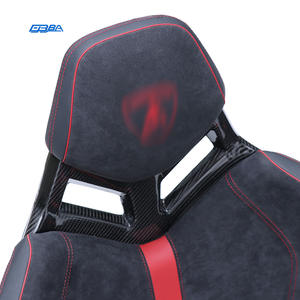 Siège de voiture en cuir Alcantara Nappa et fibre de carbone sèche, couleur personnalisable, noir et rouge, pour Lamborghini LP610 - Product Image 3